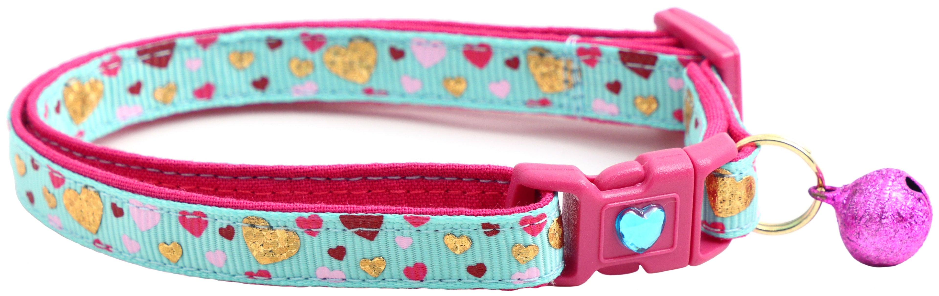 Raining Hearts Breakaway Cat Collar
