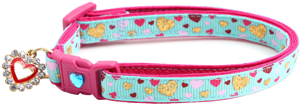 Raining Hearts Breakaway Cat Collar