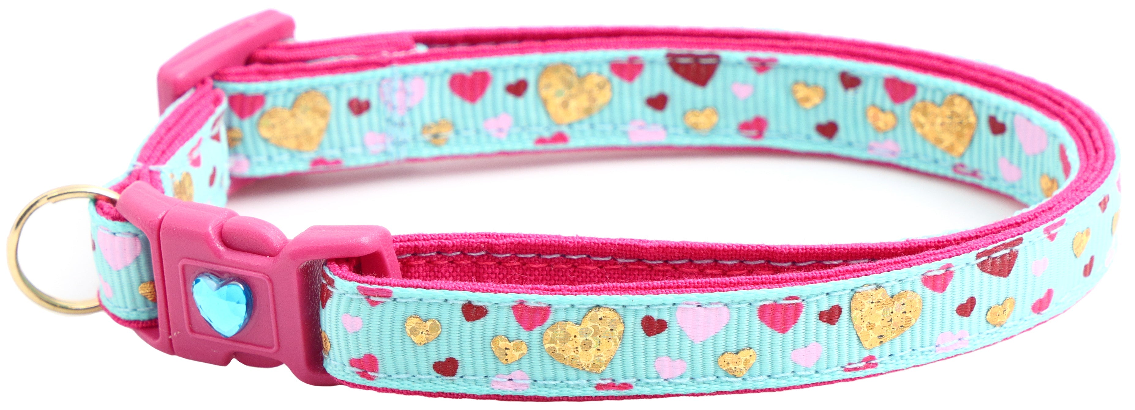 Raining Hearts Breakaway Cat Collar