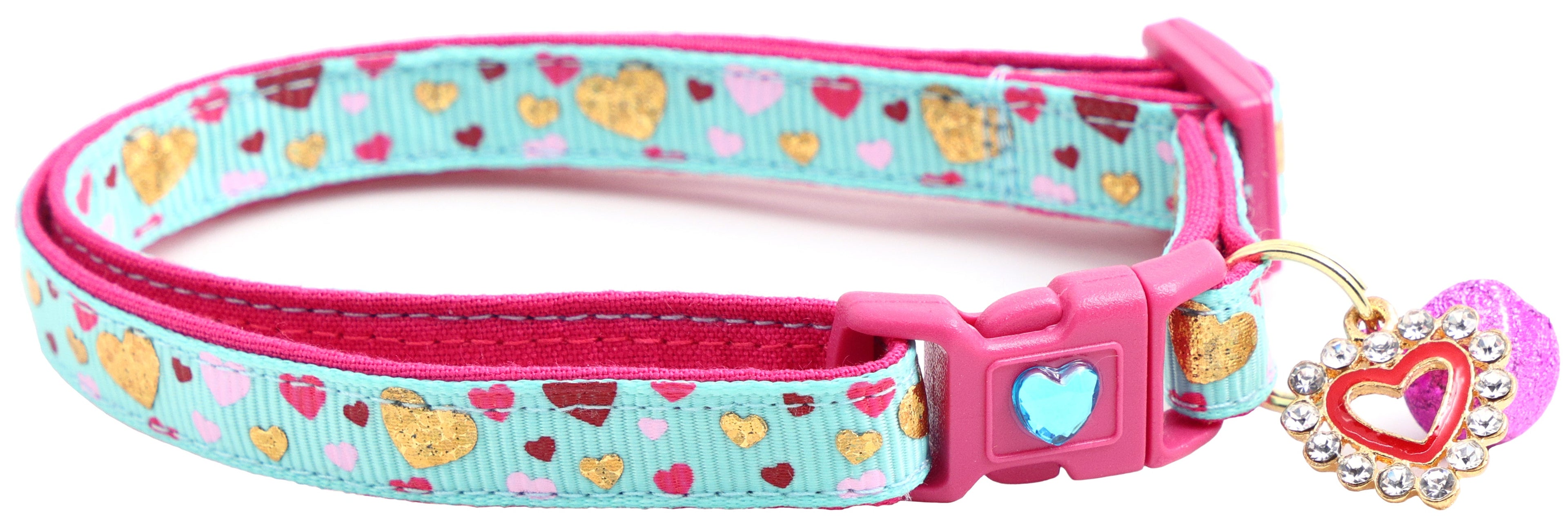 Raining Hearts Breakaway Cat Collar
