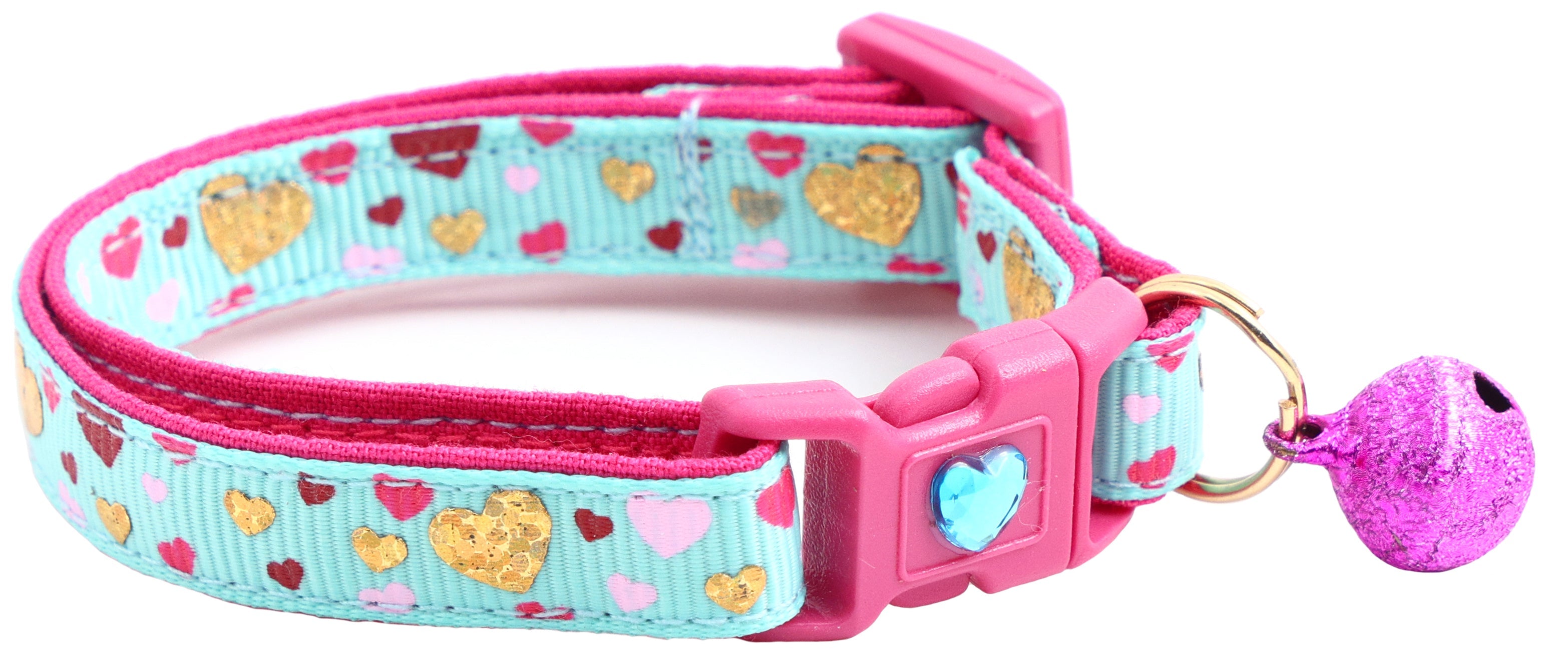 Raining Hearts Breakaway Cat Collar