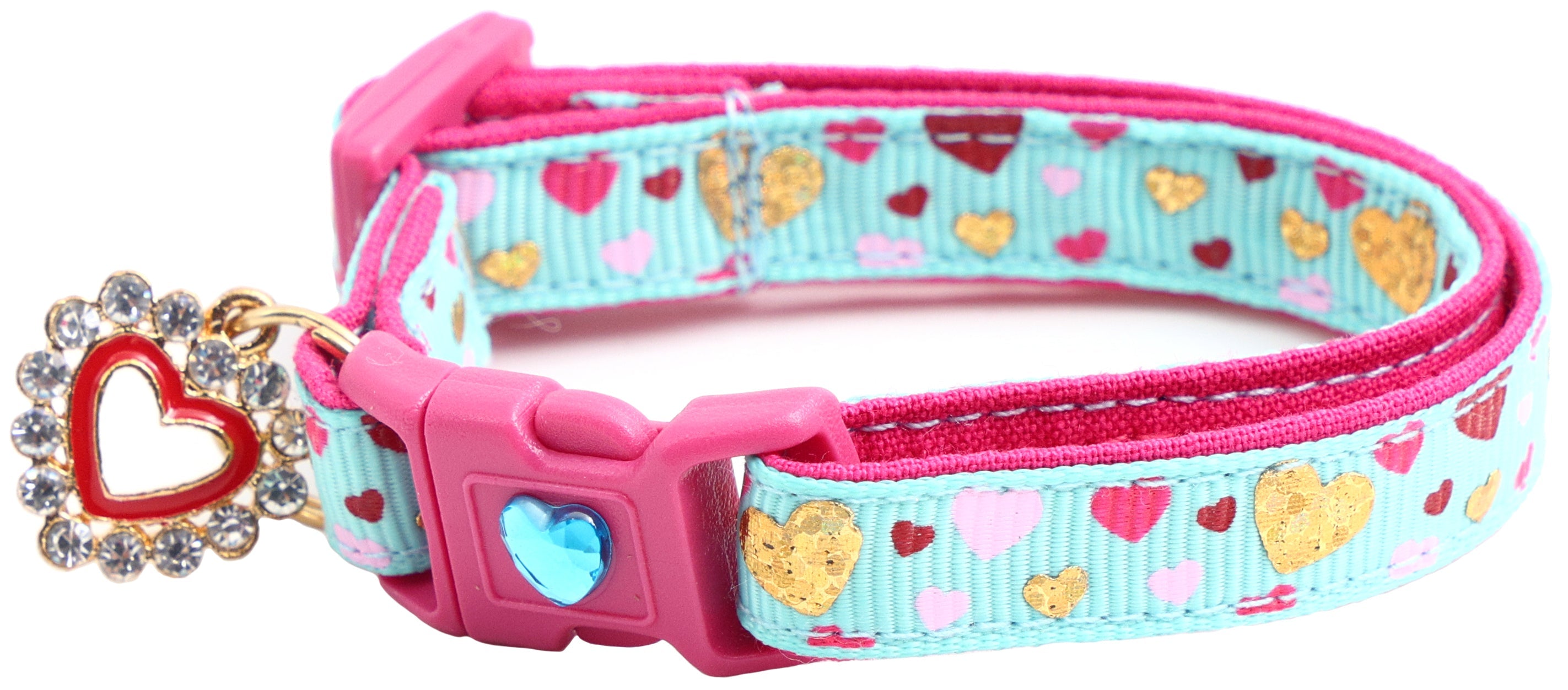 Raining Hearts Breakaway Cat Collar
