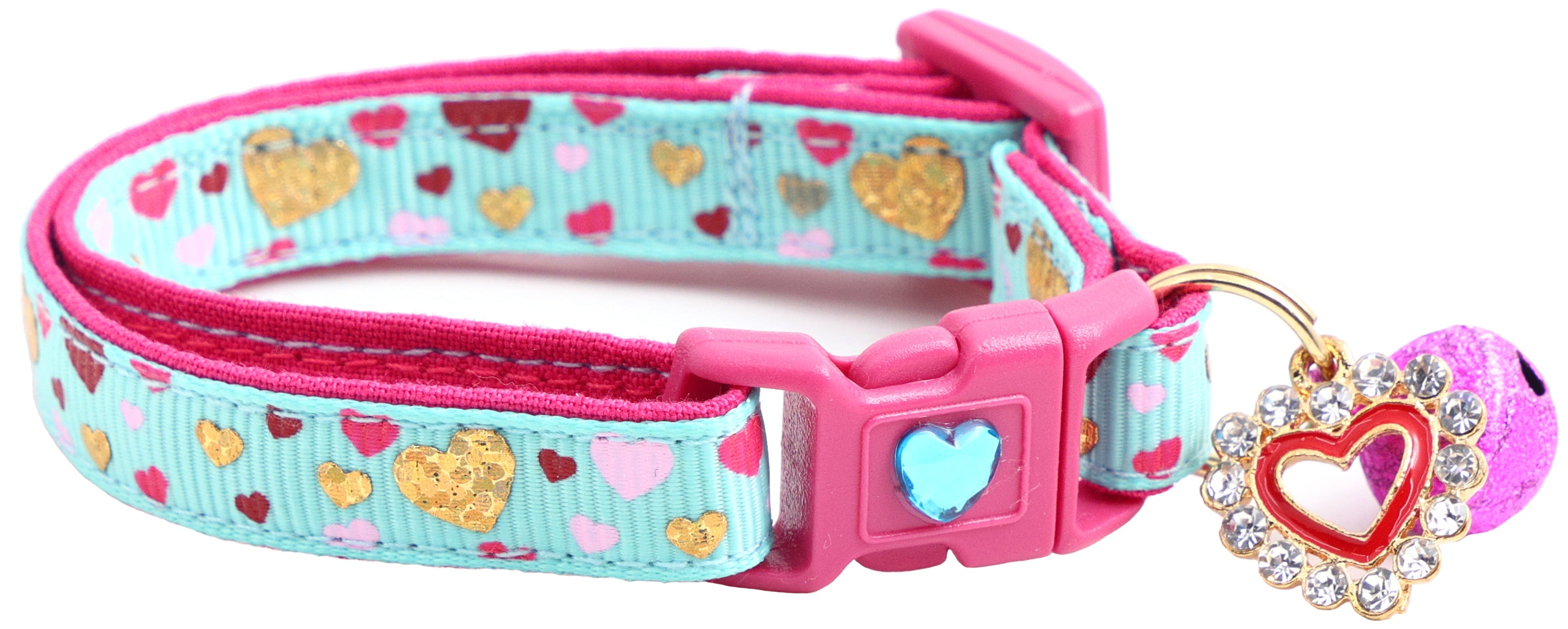 Raining Hearts Breakaway Cat Collar