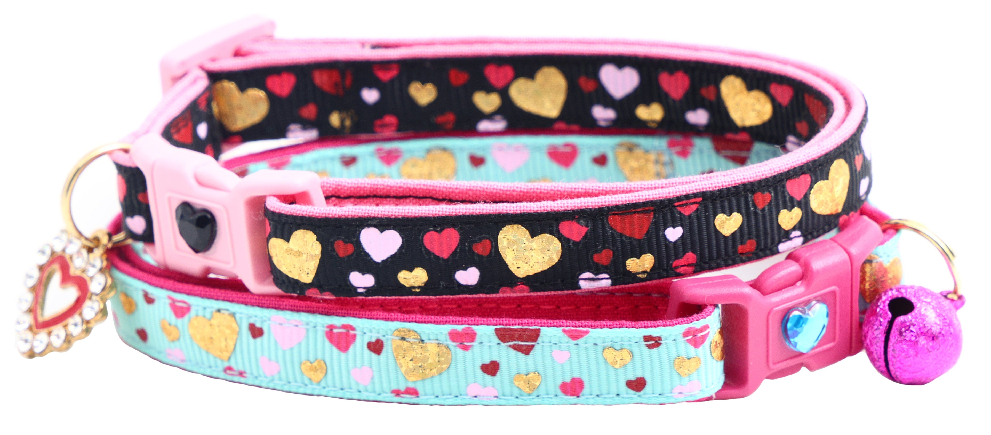 Raining Hearts Breakaway Cat Collar