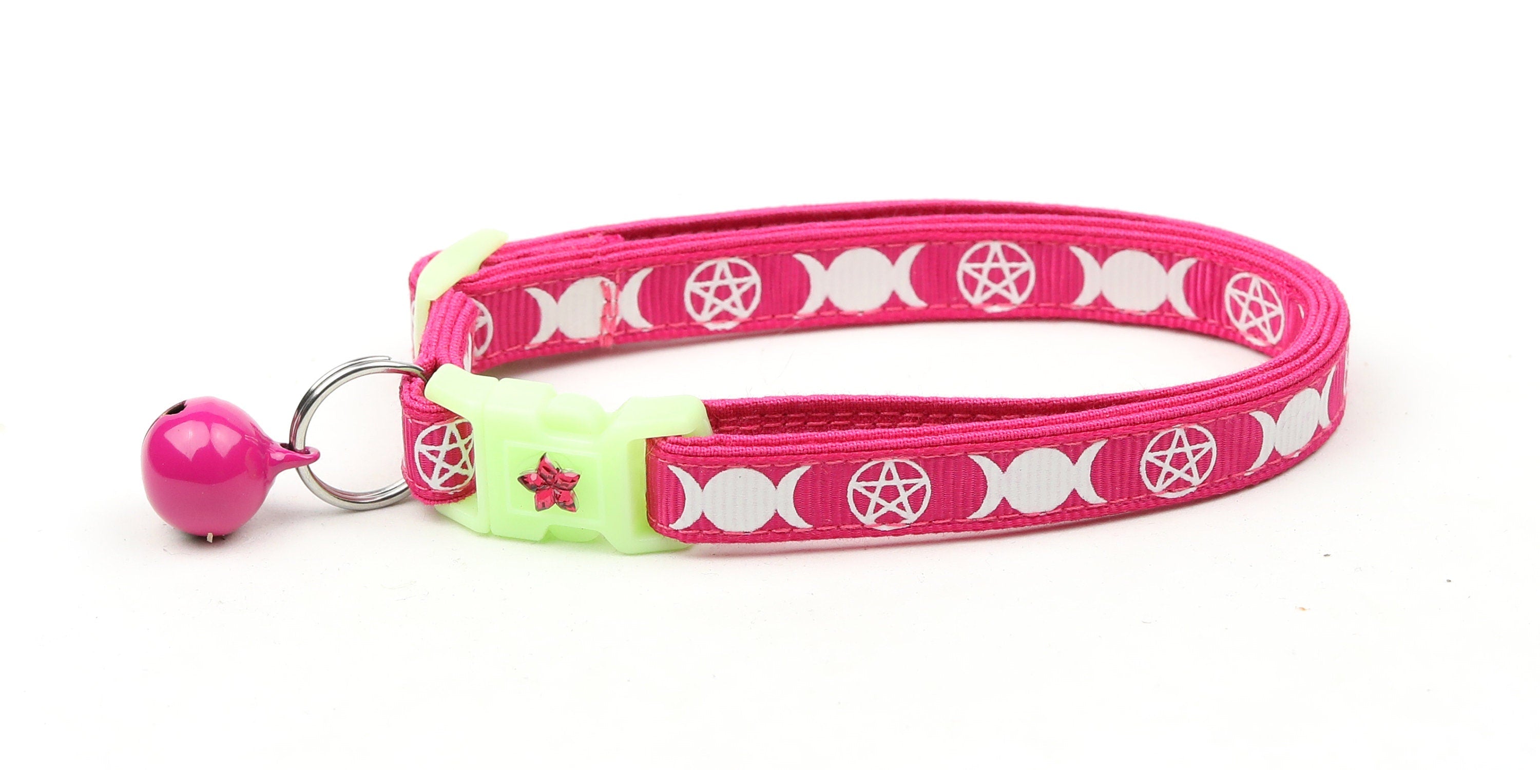 Witch's Familiar on Pink Cat Collar