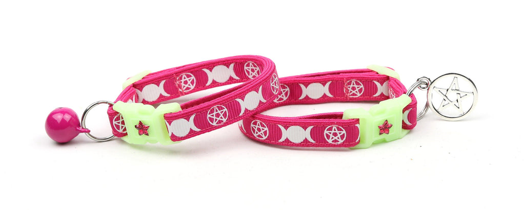 Witch's Familiar on Pink Cat Collar